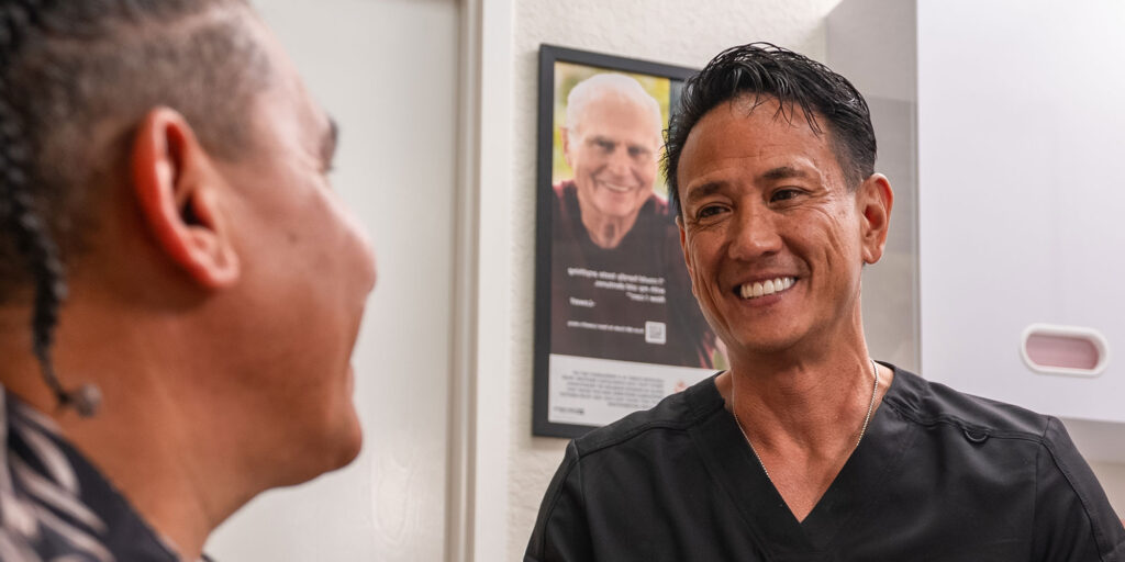 dr aves discussing with patient