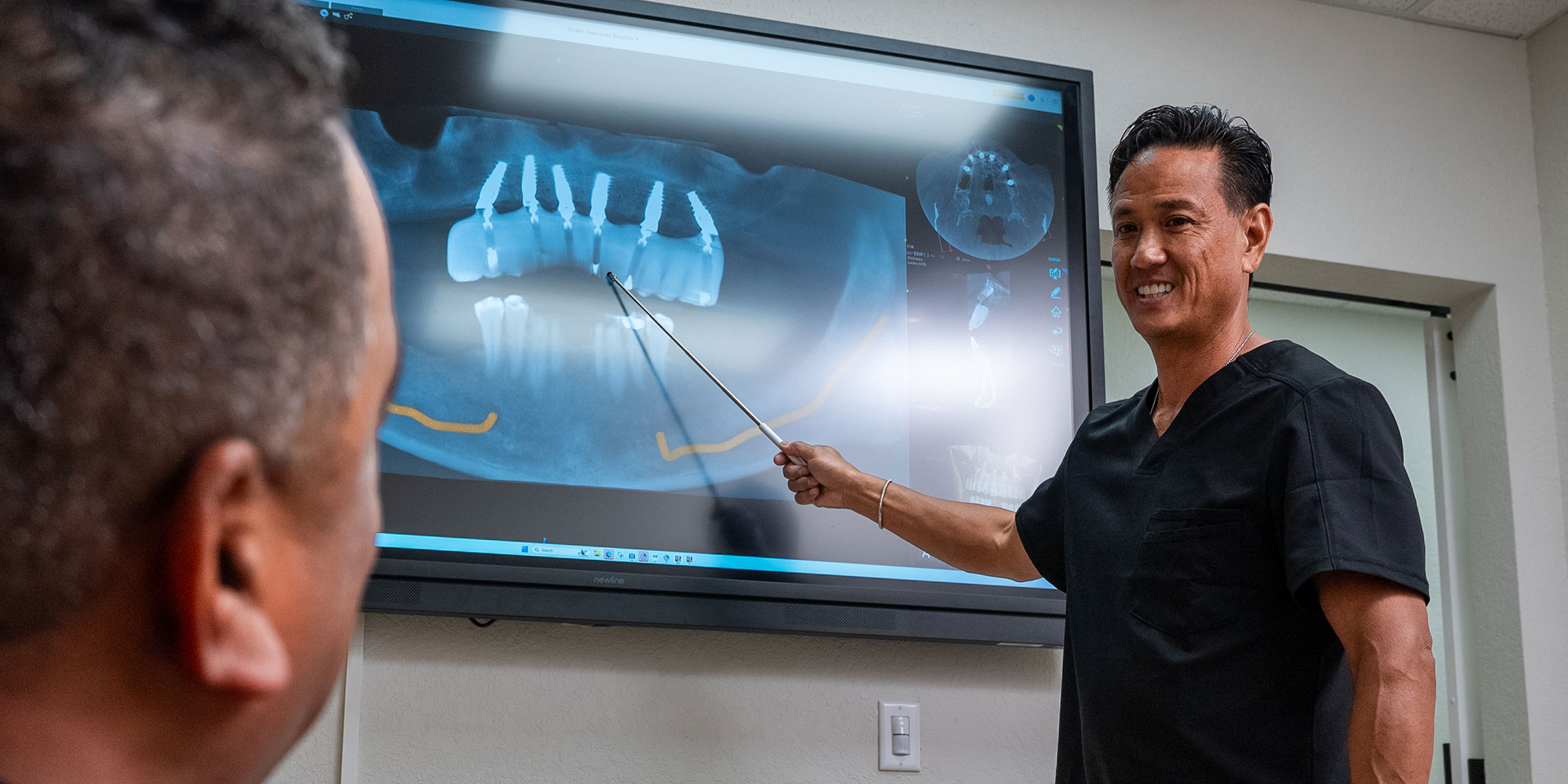dr points to screen scan