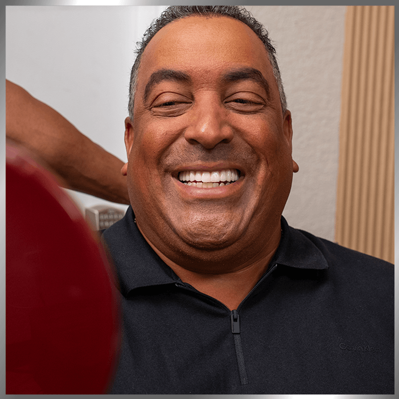 man reveals new smile